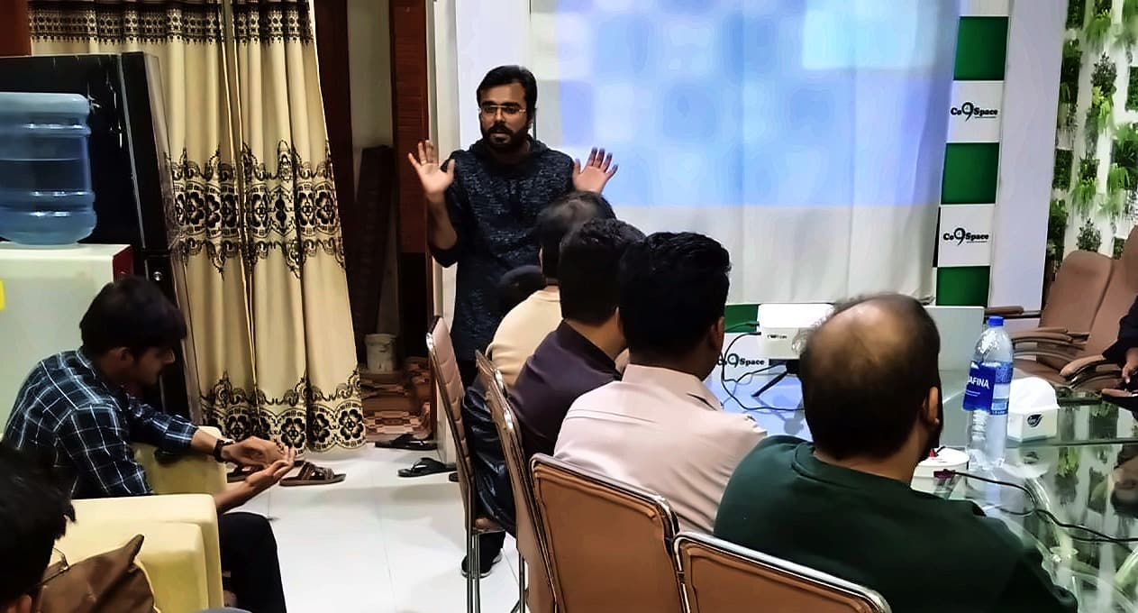 Abdul Basit Memon at AWS User Group Hyderabad Pakistan, photo 1